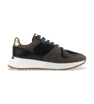 Michael Kors Sneakers in pelle con logo marrone