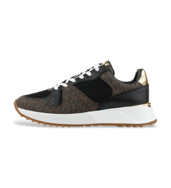 Michael Kors Brune logo-sneakers i lder