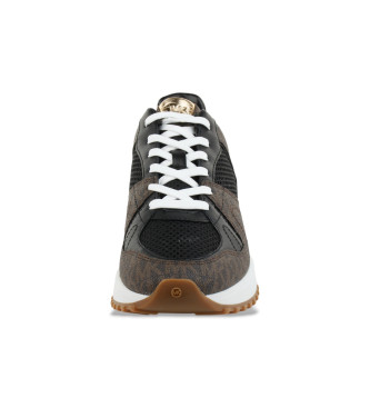 Michael Kors Sneakers in pelle con logo marrone