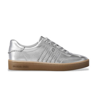 Michael Kors Baskets en cuir mtallique avec dcoration argente