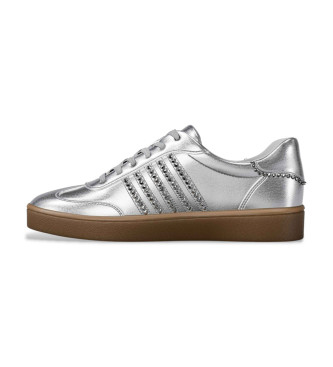 Michael Kors Baskets en cuir mtallique avec dcoration argente