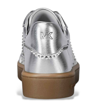 Michael Kors Baskets en cuir mtallique avec dcoration argente