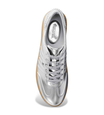 Michael Kors Baskets en cuir mtallique avec dcoration argente