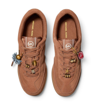 Michael Kors Zapatillas de Piel Nolan con adornos marrón 