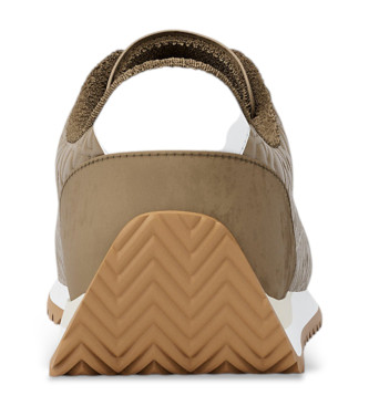 Michael Kors Rhodes Leren Sportschoenen met Gewatteerd Logo bruin groenbruin