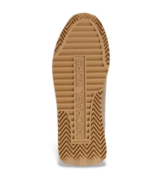 Michael Kors Rhodes Leren Sportschoenen met Gewatteerd Logo bruin groenbruin