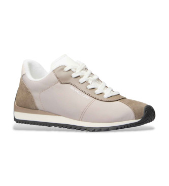 Michael Kors Rhodes Trainer Baskets en cuir beige