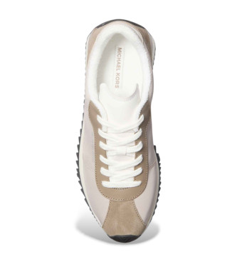 Michael Kors Rhodes Trainer Baskets en cuir beige