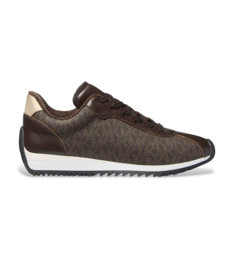 Michael Kors Rhodes Trainer chaussures en cuir marron