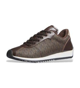 Michael Kors Rhodes Trainer chaussures en cuir marron
