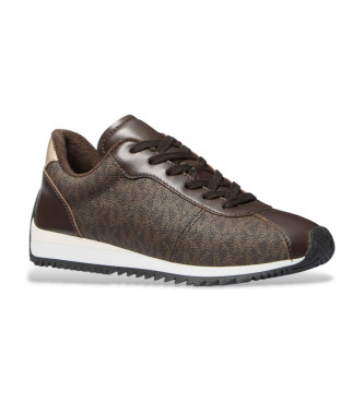 Michael Kors Rhodes Trainer chaussures en cuir marron