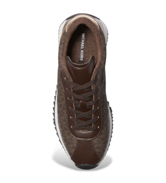 Michael Kors Rhodes Trainer chaussures en cuir marron