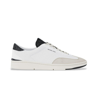 Michael Kors Wilton Perforated leather trainers white