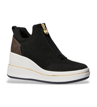 Michael Kors Emmy Mesh Zip-up Sneakers bruin, zwart