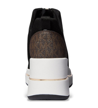 Michael Kors Emmy Mesh Zip-up Sneakers bruin, zwart