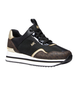 Michael Kors Raina canvas platform sportschoenen zwart