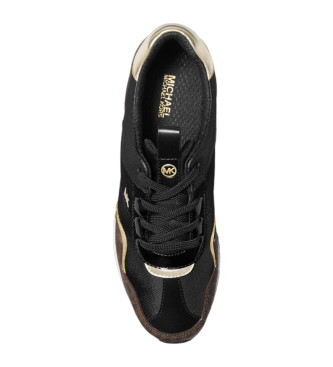 Michael Kors Scarpe da ginnastica in tela nera con plateau Raina