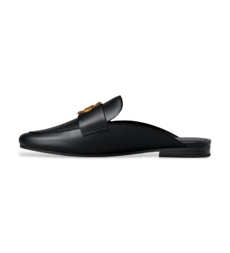 Michael Kors Zuecos de Piel McKenzie negro