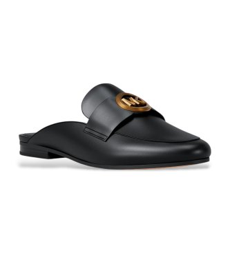 Michael Kors Zuecos de Piel McKenzie negro