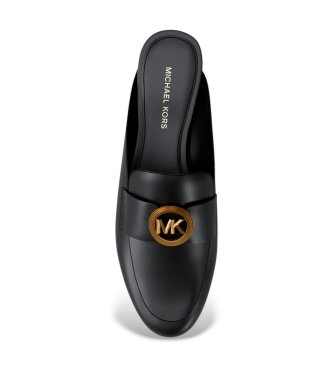 Michael Kors Zuecos de Piel McKenzie negro
