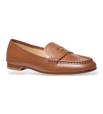 Michael Kors Jennings Brown Leather Loafers