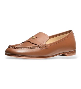 Michael Kors Jennings Brown Leather Loafers
