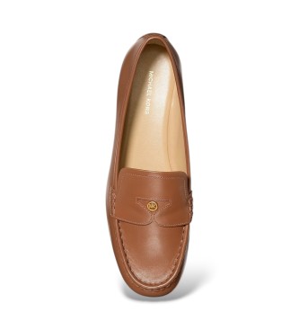 Michael Kors Jennings Brown Leather Loafers