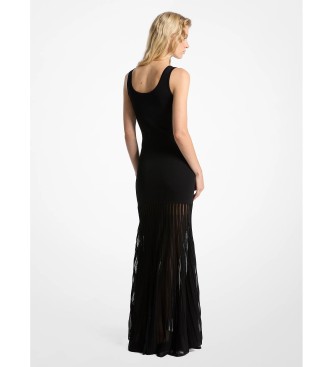Michael Kors Vestido maxi escote redondo negro