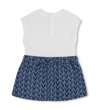 Michael Kors Bimaterial dress blue