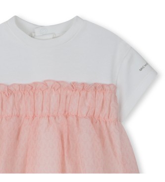 Michael Kors Bimaterial dress pink