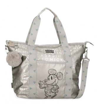 Disney Mickey 100 Tasche mit Computerhalterung grau