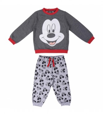 Disney Trainingsanzug Baumwolle gebrstet Mickey grau