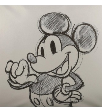 Disney Piórnik Mickey 100 z trzema przegrodami, szary