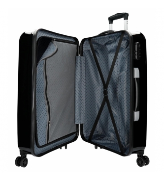 Joumma Bags Mickey suitcase set rigid letters 34 L / 70L in black -38x55x20 / 48x68x26cm