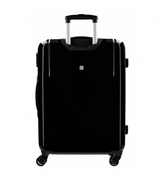 Joumma Bags Mickey 34L / 70L sort karakter kuffertst -38x55x20 / 48x68x26cm
