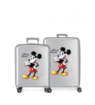 Disney Set di valigie rigide Disney 100 Joyful Mickey 55 - 70 cm grigio