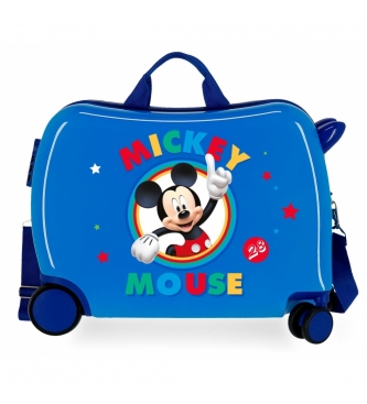 Joumma Bags Trolley valigia 2 ruote multi-direzionale Circle Mickey Blue 34 L / -38x50x20cm-