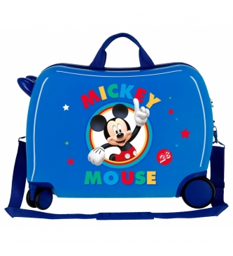 Joumma Bags Trolley valigia 2 ruote multi-direzionale Circle Mickey Blue 34 L / -38x50x20cm-