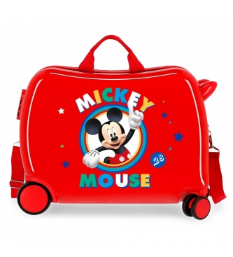 Joumma Bags Wielokierunkowa walizka na 2 kółkach Circle Mickey Red 34L / -38x50x20cm