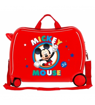 Joumma Bags Wielokierunkowa walizka na 2 kółkach Circle Mickey Red 34L / -38x50x20cm