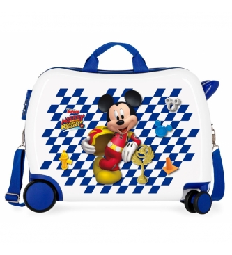 Joumma Bags Mickey Good Mood -39x50x20cm- Multidirectional 2 wheeled ride-on suitcase