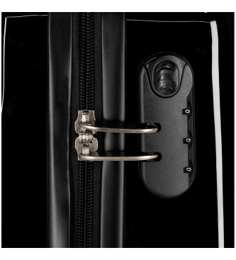 Joumma Bags Kovček velikosti kabine Mickey rigid 55cm črni znaki 34L / -38x55x20cm -38x55x20cm 