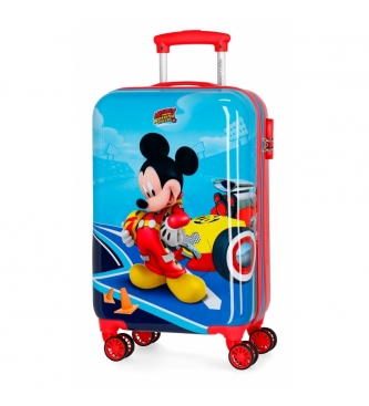Disney Lets Roll Mickey Suitcase Red -34x66x10cm