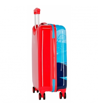 Disney Lets Roll Mickey Suitcase Red -34x66x10cm