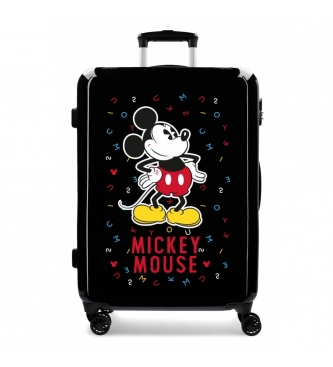 Joumma Bags Medium kuffert Mickey stive bogstaver 68cm sort 70L / -48x68x26cm