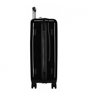 Joumma Bags Medium koffer Mickey harde letters 68cm zwart 70L / -48x68x26cm