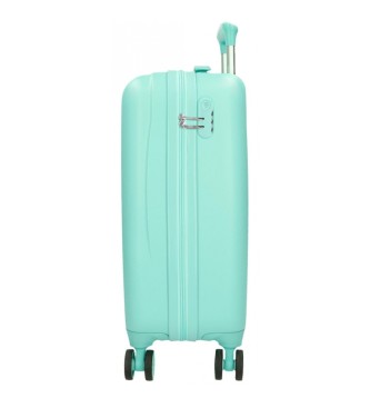 Disney Cabin suitcase Mickey Fun with friends rigid 50 cm turquoise green