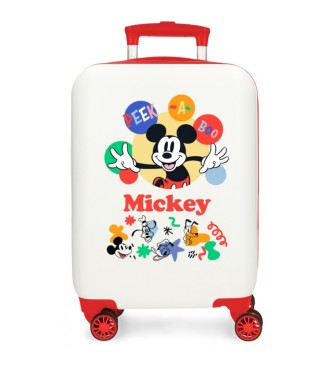 Disney Valise cabine Mickey Peek a boo rigide 50 cm blanc