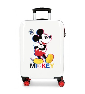 Disney Valigia cabina rigida Mickey 3D 55 cm bianca
