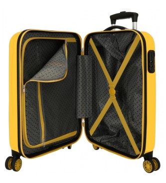 Disney Hardcase handbagage Mickey 3D 55 cm geel